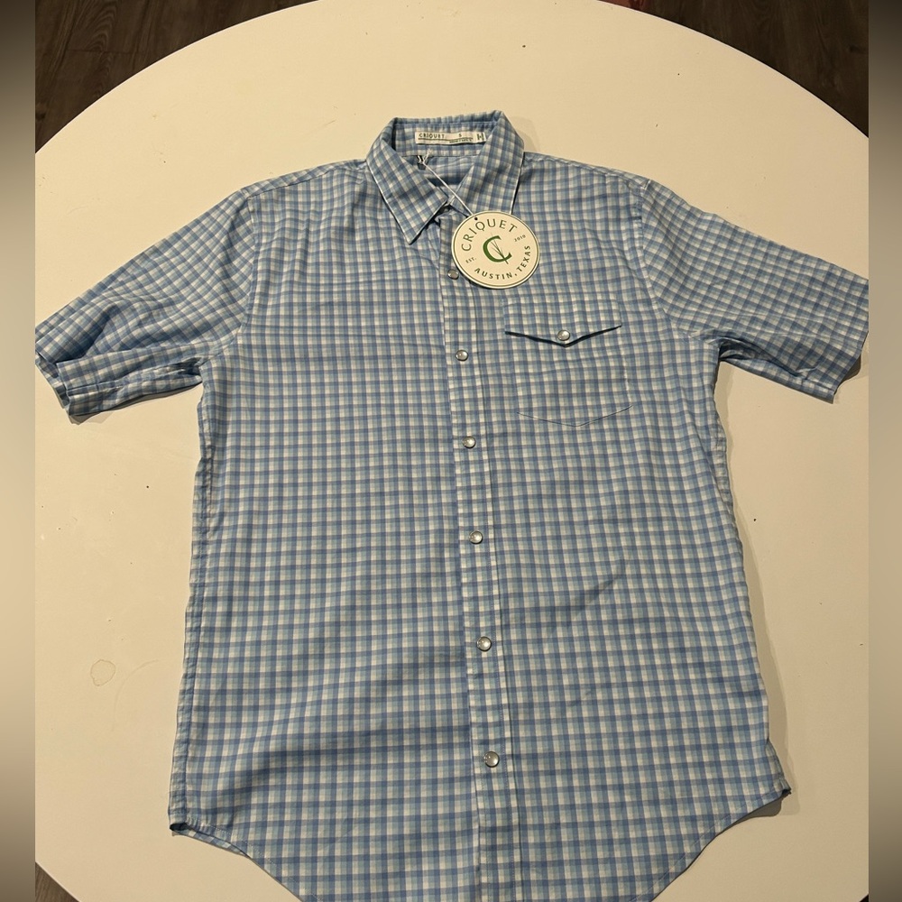 Criquet Pearl Snap Button Up Camp Shirt